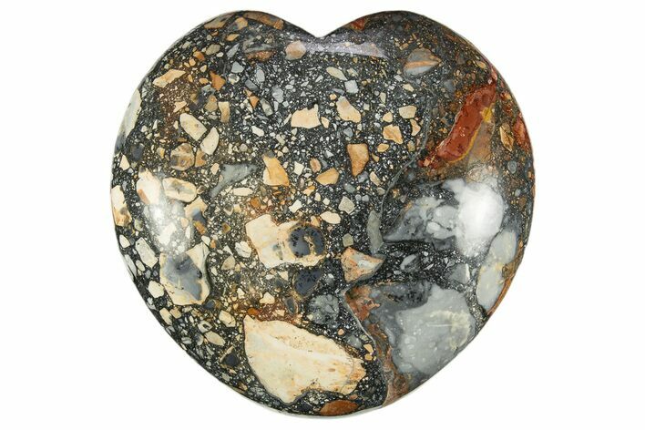 Polished Maligano Jasper Heart - Excellent Polishing #311932